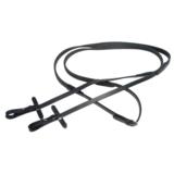 Nahka- ja kumiohjat, sileät ja pitävät musta,full