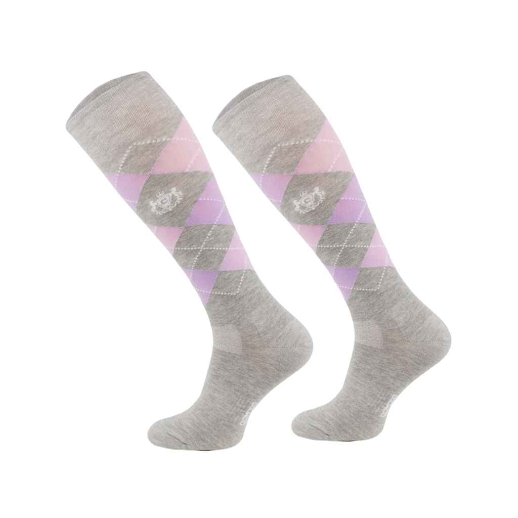 Sukat Caro Soft ruudullinen, harmaa