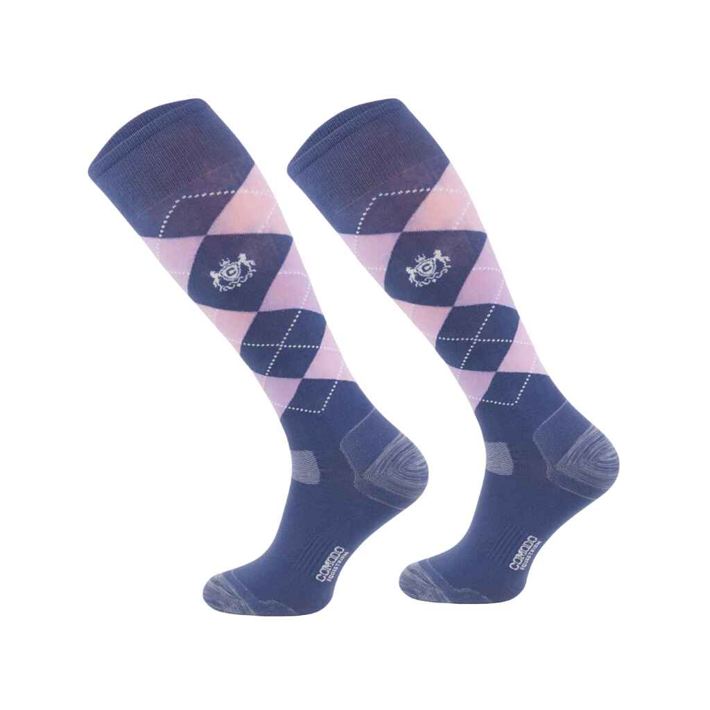 Sukat Caro Wahlstén ruudullinen sininen