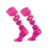 Sukat Caro Soft ruudullinen pinkki